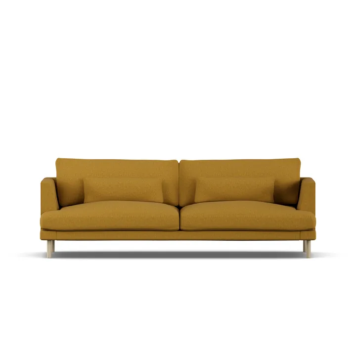 Bredhult sofa - Luiza Mustard 3972-hvitoljet eik, 3-seters - 1898