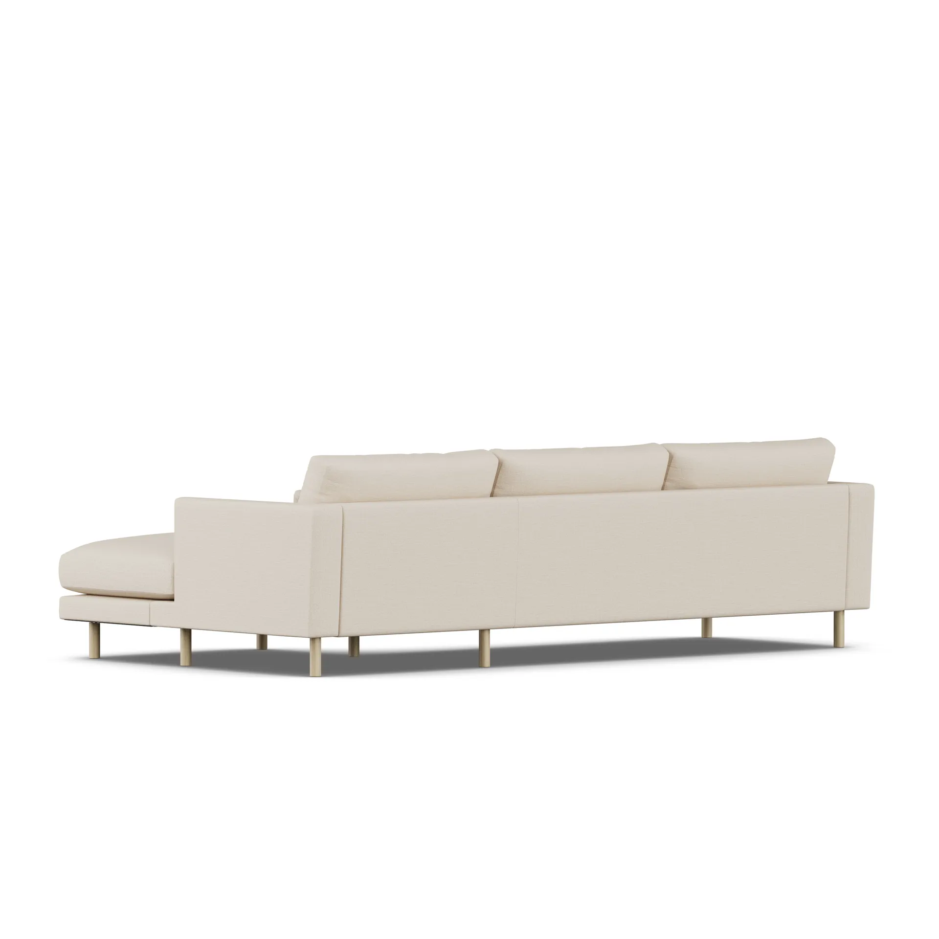 Bredhult sofa, Same Beige 6670-hvitoljet eik, 2,5-seters C1 1898
