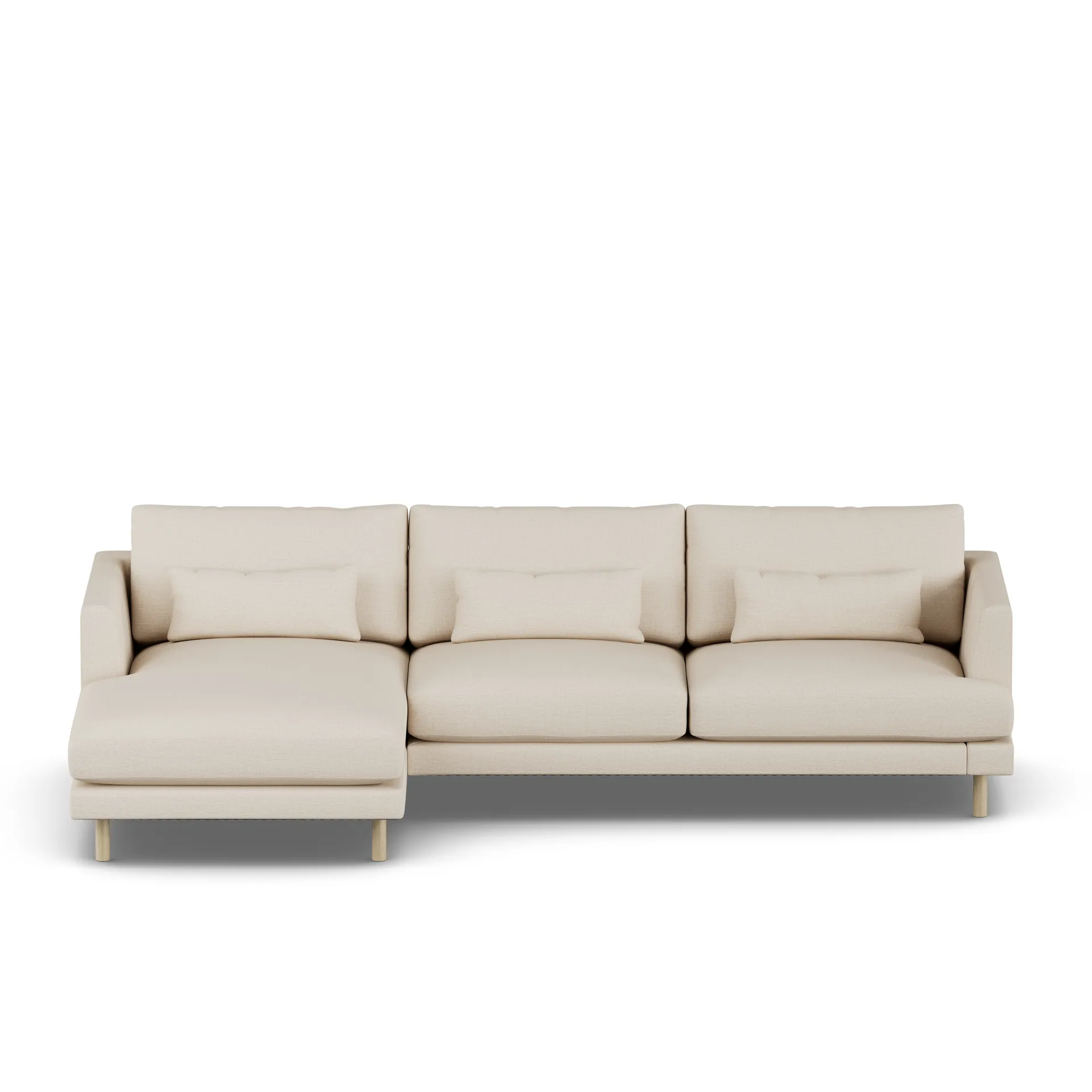 Bredhult sofa, Same Beige 6670-hvitoljet eik, 2,5-seters C2 1898