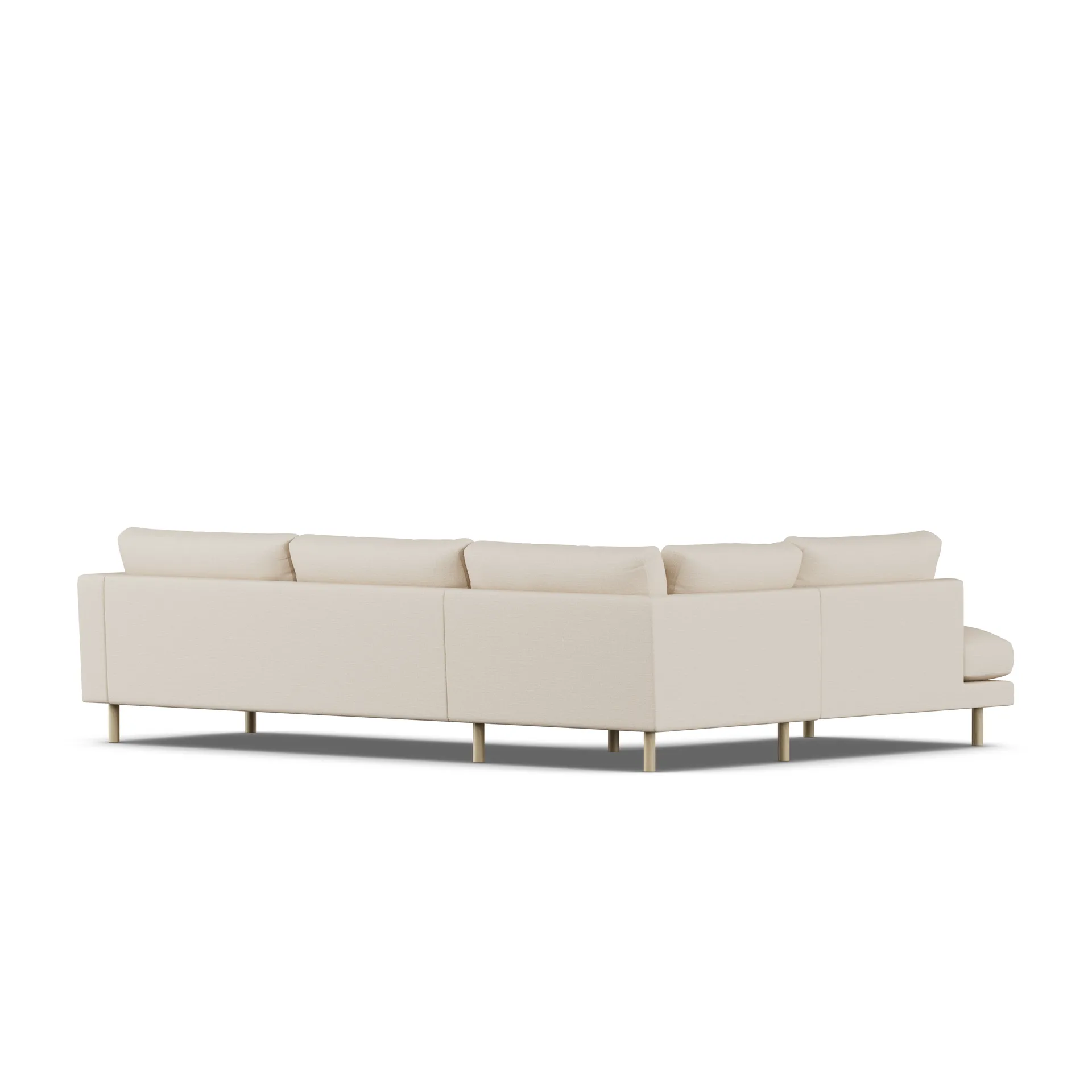 Bredhult sofa, Same Beige 6670-hvitoljet eik, 3-seters A2 1898