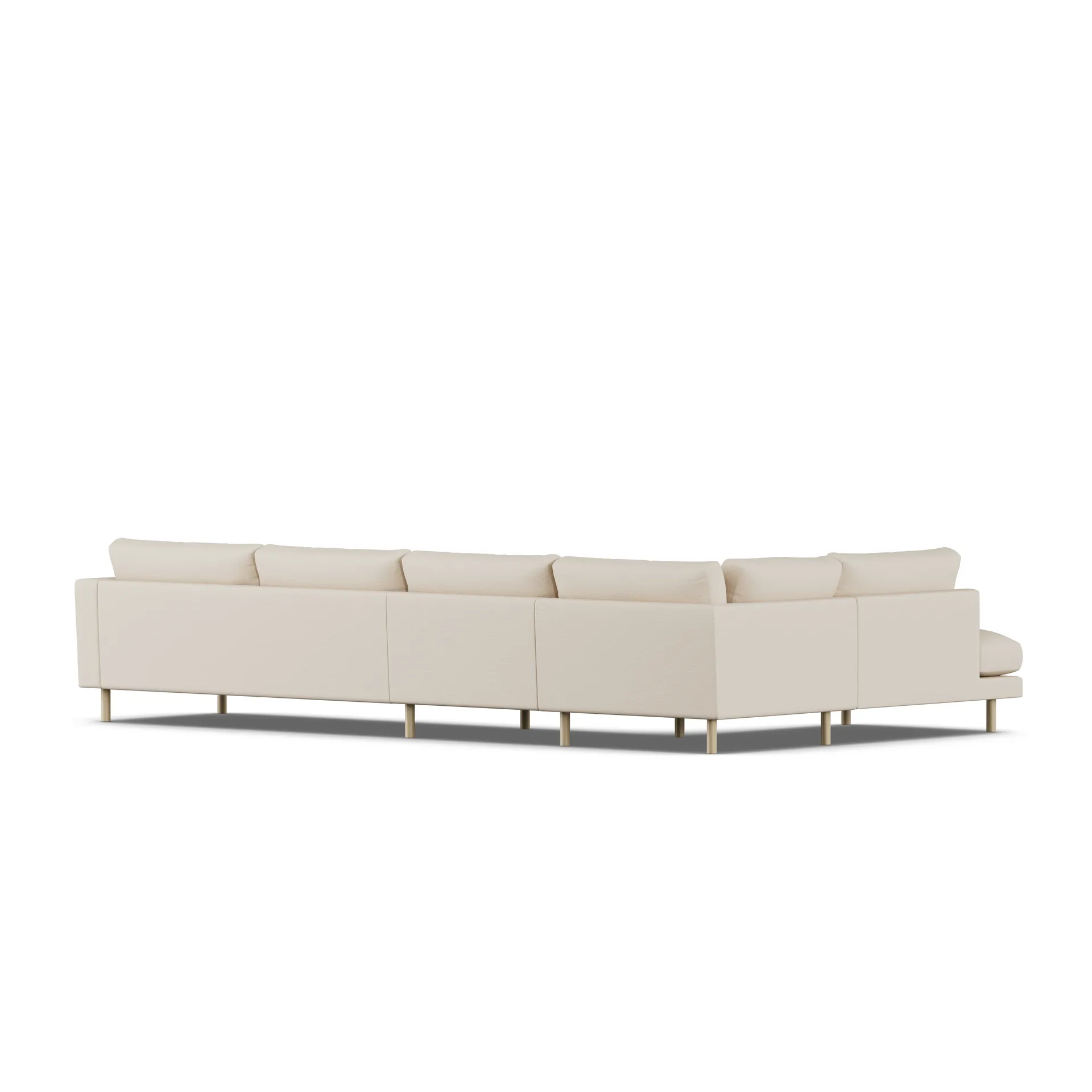 Bredhult sofa, Same Beige 6670-hvitoljet eik, 4-seters B2 1898