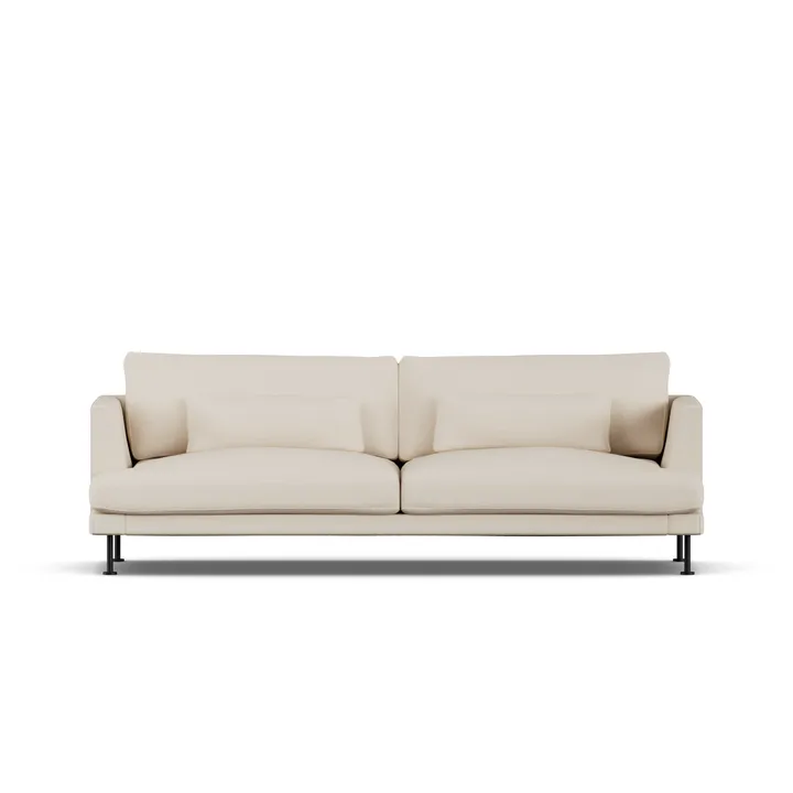Bredhult sofa - Same Beige 6670-svart stål, 3-seters - 1898