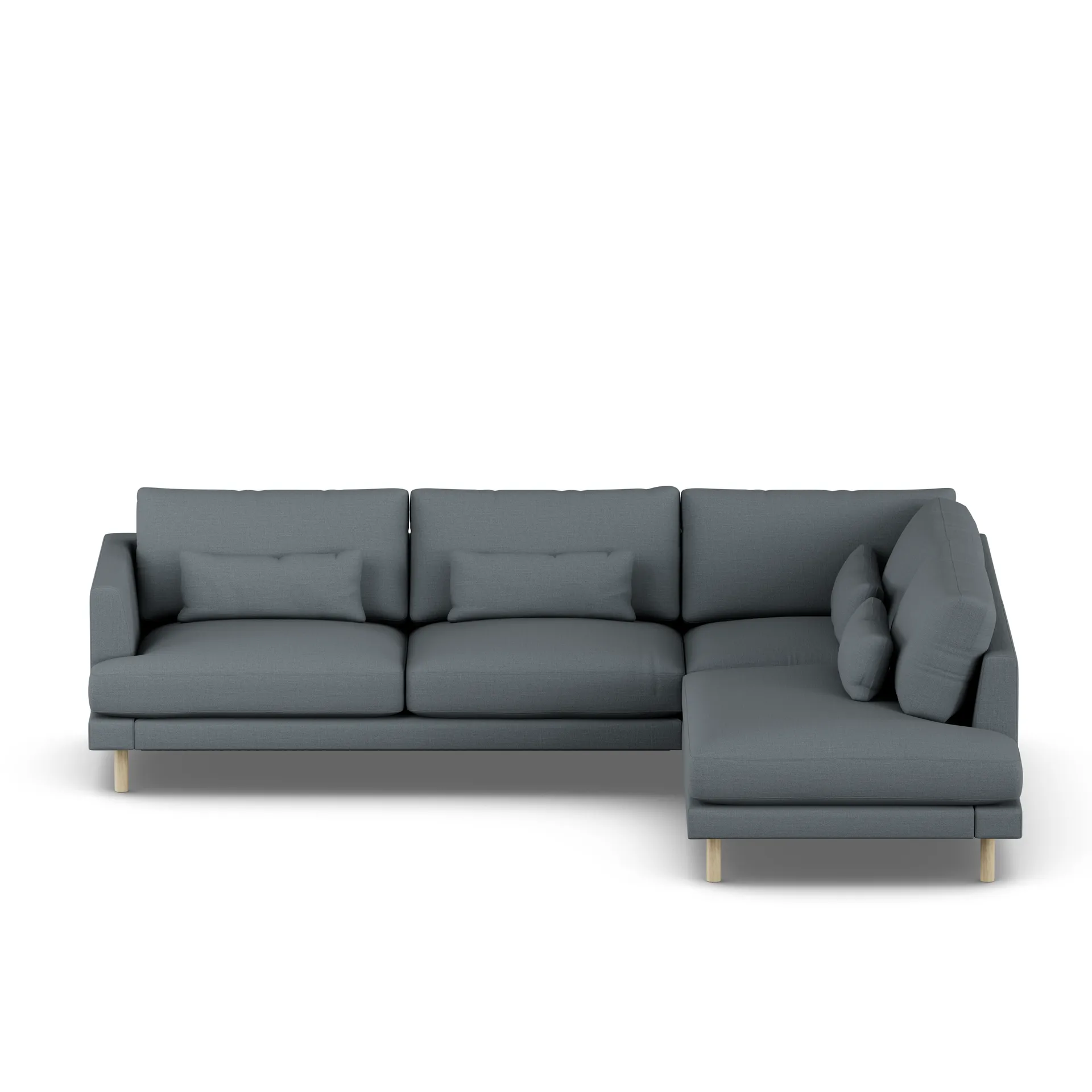 Bredhult sofa, Same Blue 6678-hvitoljet eik, 3-seters A1 1898