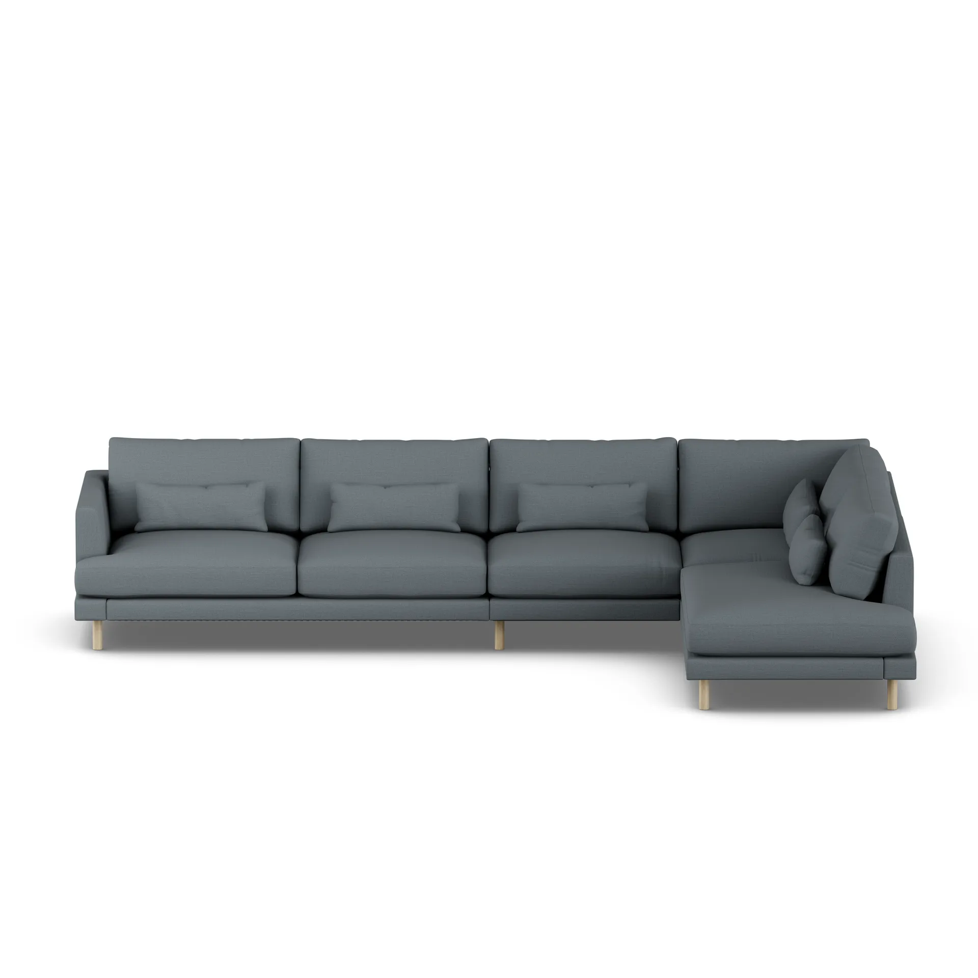Bredhult sofa, Same Blue 6678-hvitoljet eik, 4-seters B1 1898