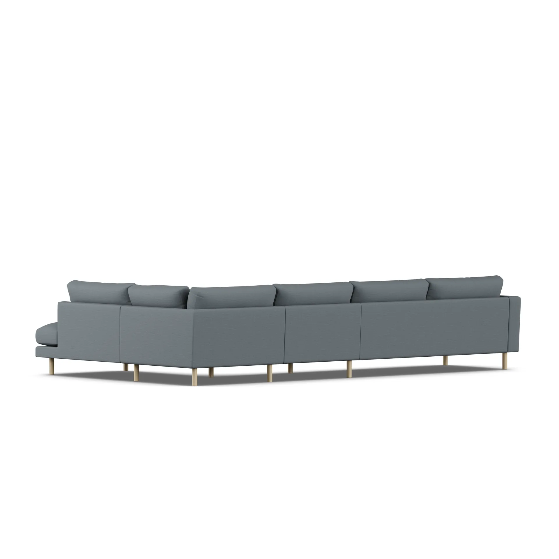 Bredhult sofa, Same Blue 6678-hvitoljet eik, 4-seters B1 1898