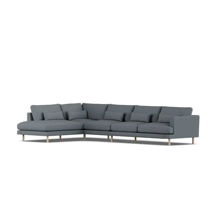 Bredhult sofa - Same Blue 6678-hvitoljet eik, 4-seters B2 - 1898