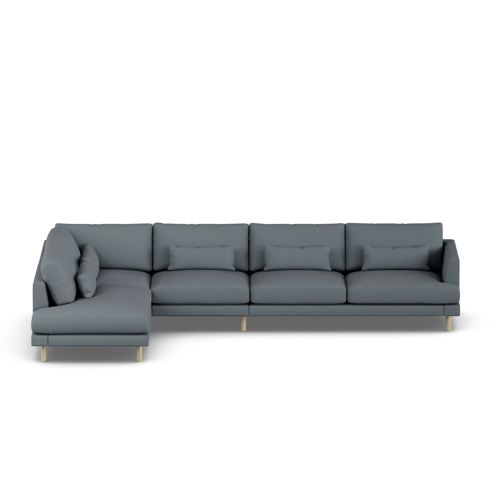 Bredhult sofa, Same Blue 6678-hvitoljet eik, 4-seters B2 1898