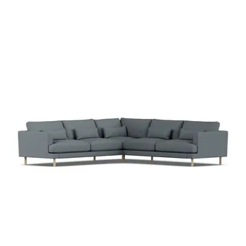 Bredhult sofa - Same Blue 6678-hvitoljet eik, hjørnesofa F - 1898