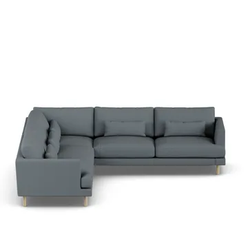 Bredhult sofa - Same Blue 6678-hvitoljet eik, hjørnesofa F - 1898
