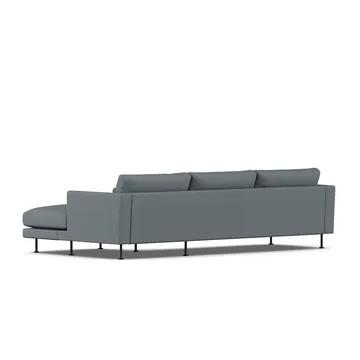 Bredhult sofa - Same Blue 6678-svart stål, 2,5-seters C1 - 1898