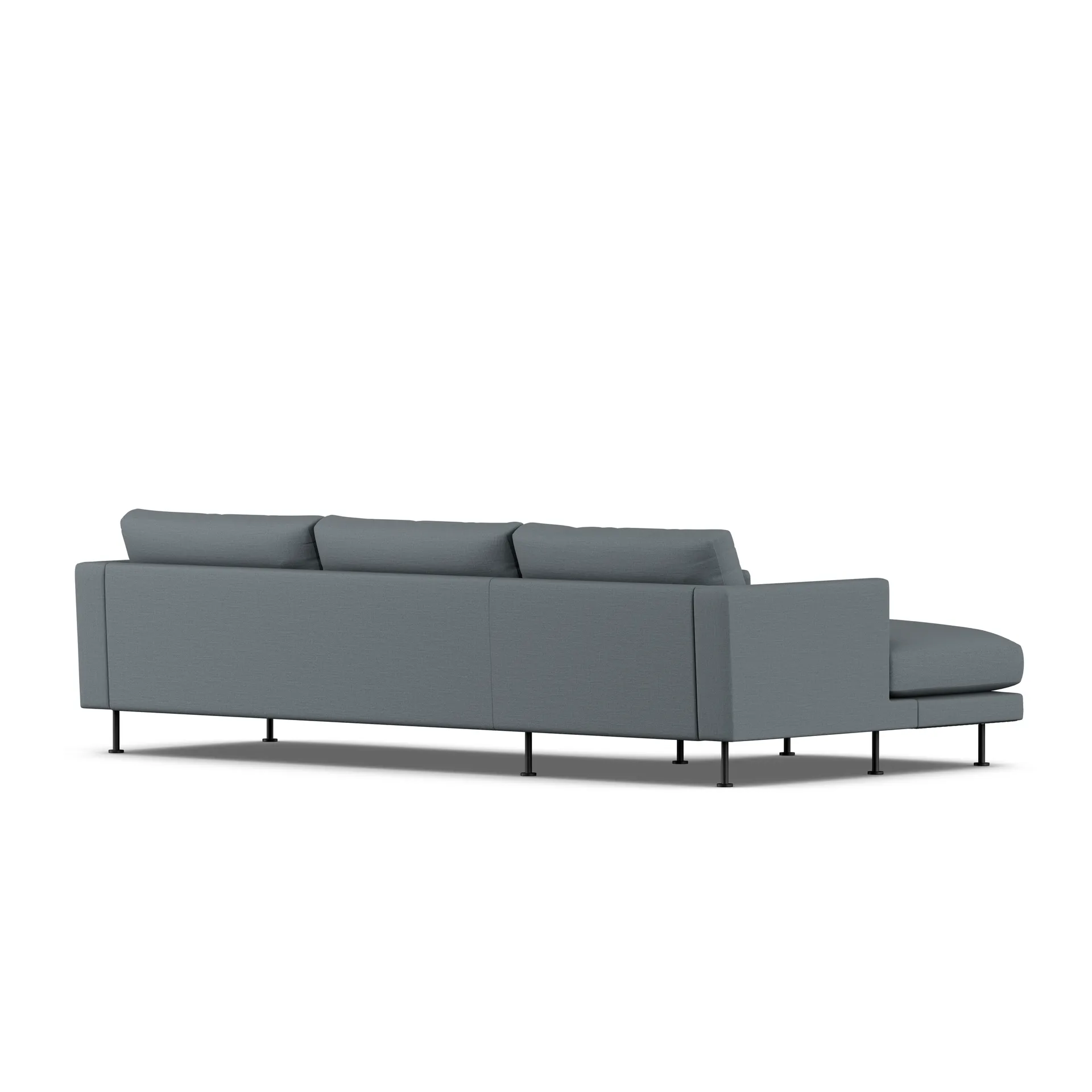 Bredhult sofa, Same Blue 6678-svart stål, 2,5-seters C2 1898