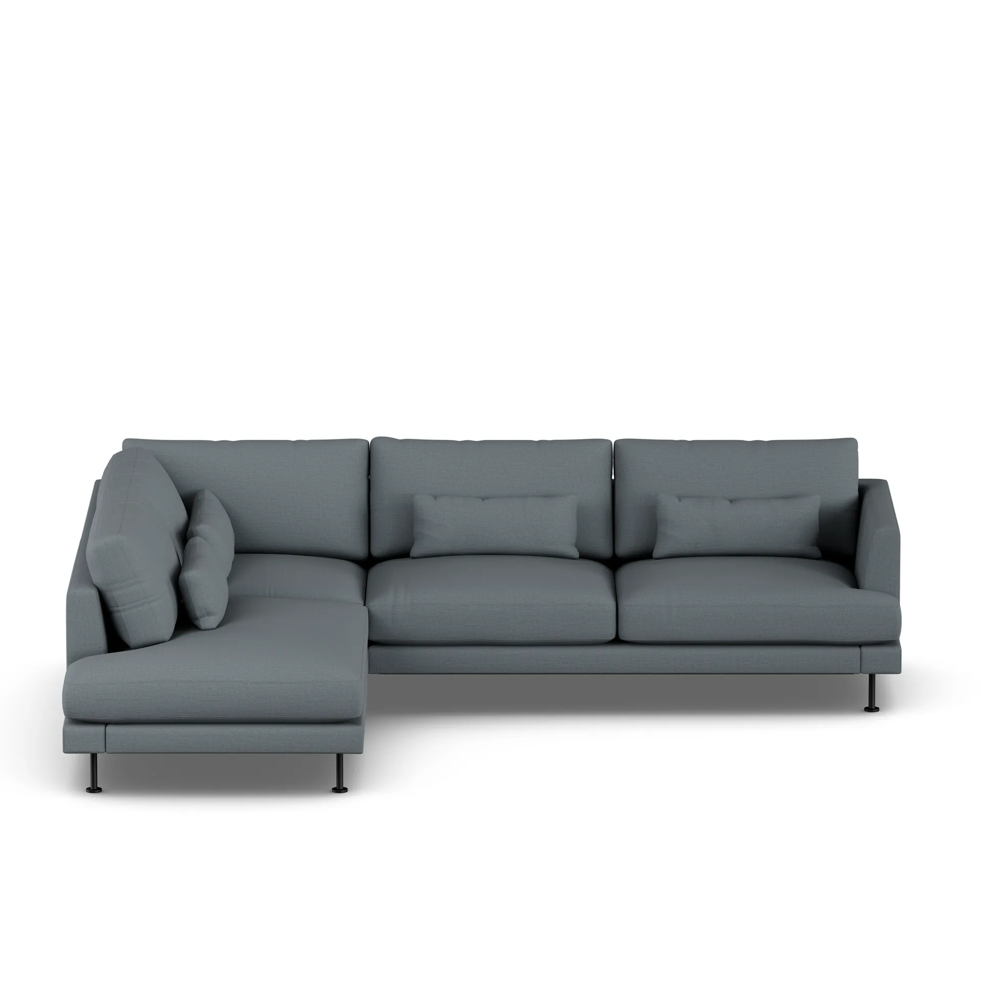 Bredhult sofa, Same Blue 6678-svart stål, 3-seters A2 1898