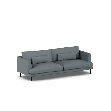Bredhult sofa - Same Blue 6678-svart stål, 3-seters - 1898