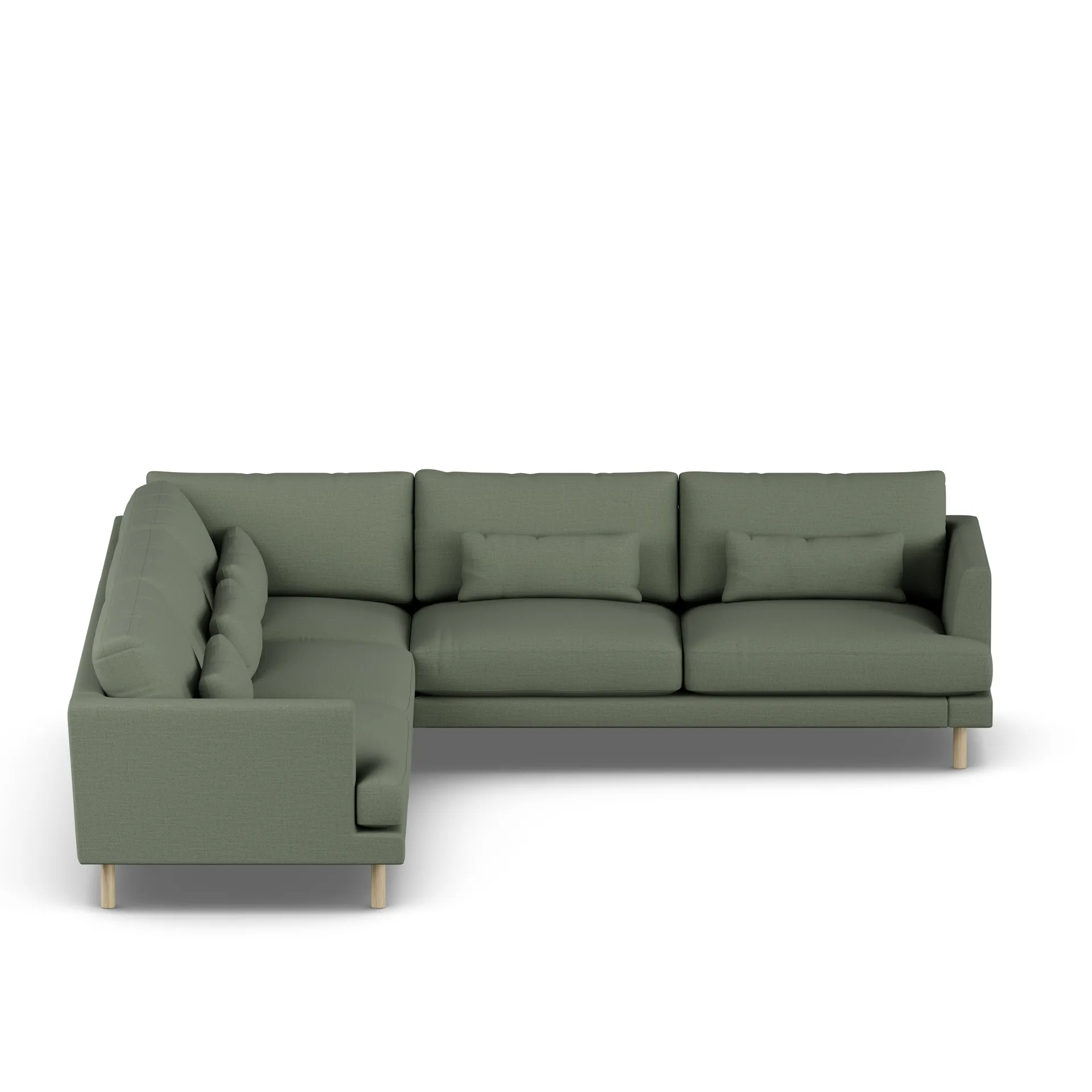 Bredhult sofa, Same Forest 6677-hvitoljet eik, hjørnesofa F 1898