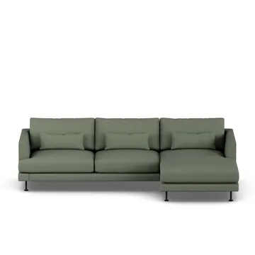 Bredhult sofa - Same Forest 6677-svart stål, 2,5-seters C1 - 1898