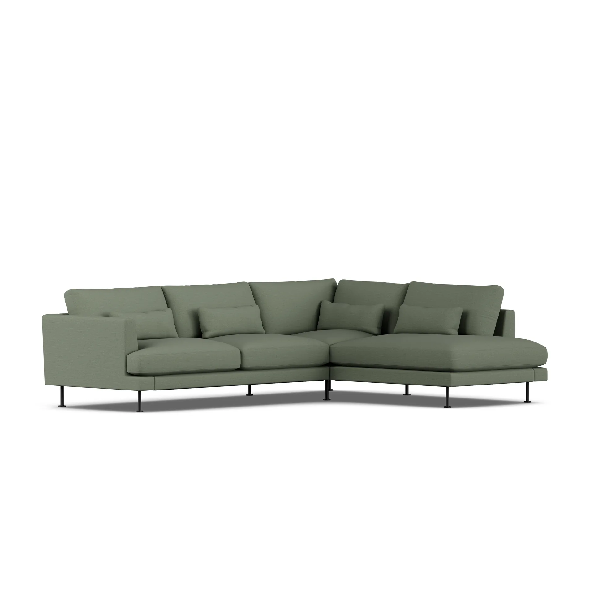 Bredhult sofa, Same Forest 6677-svart stål, 3-seters A1 1898