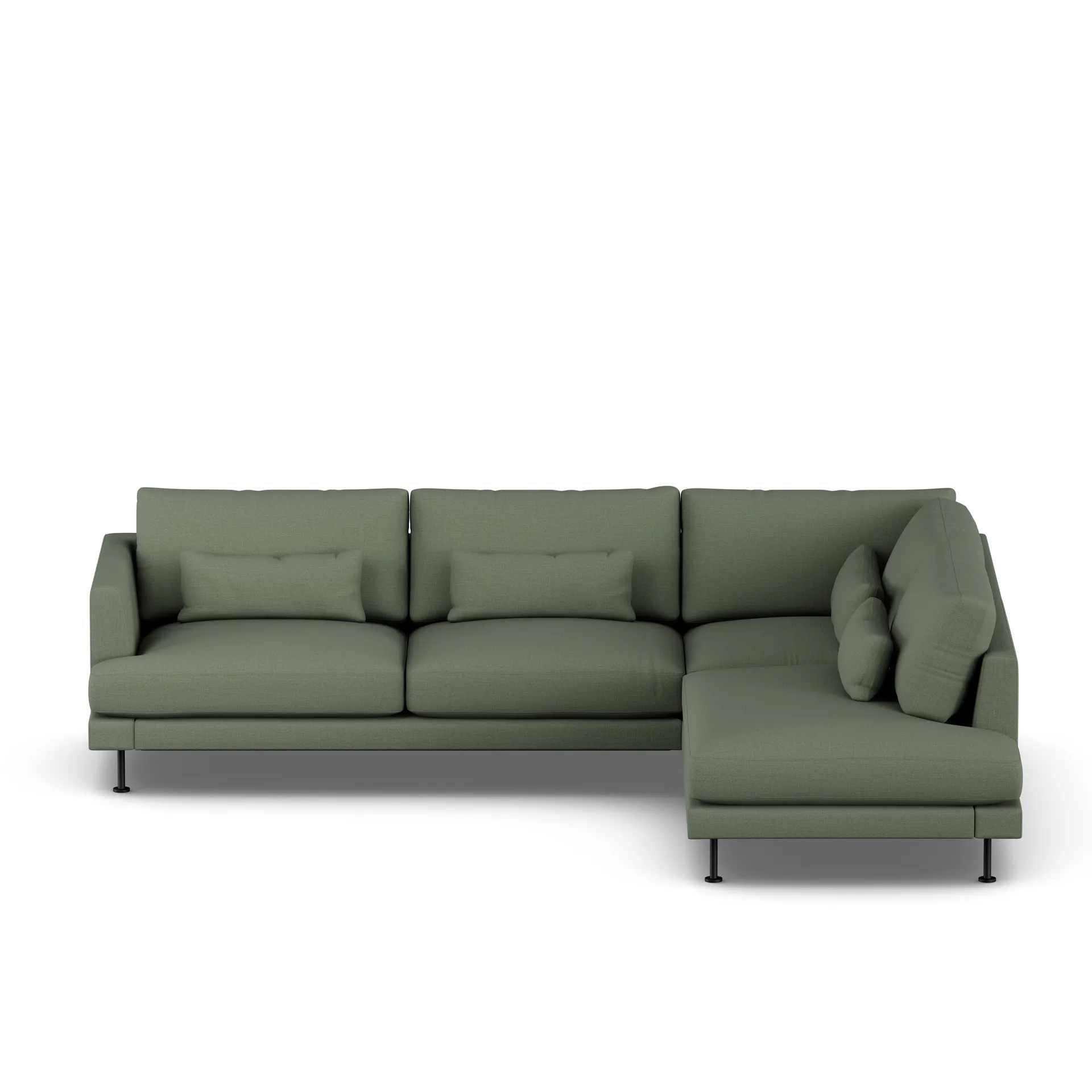 Bredhult sofa, Same Forest 6677-svart stål, 3-seters A1 1898