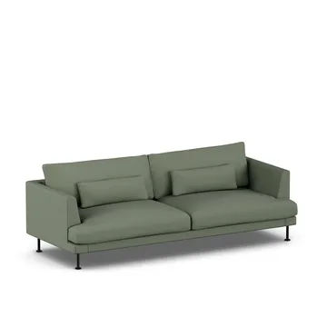 Bredhult sofa - Same Forest 6677-svart stål, 3-seters - 1898
