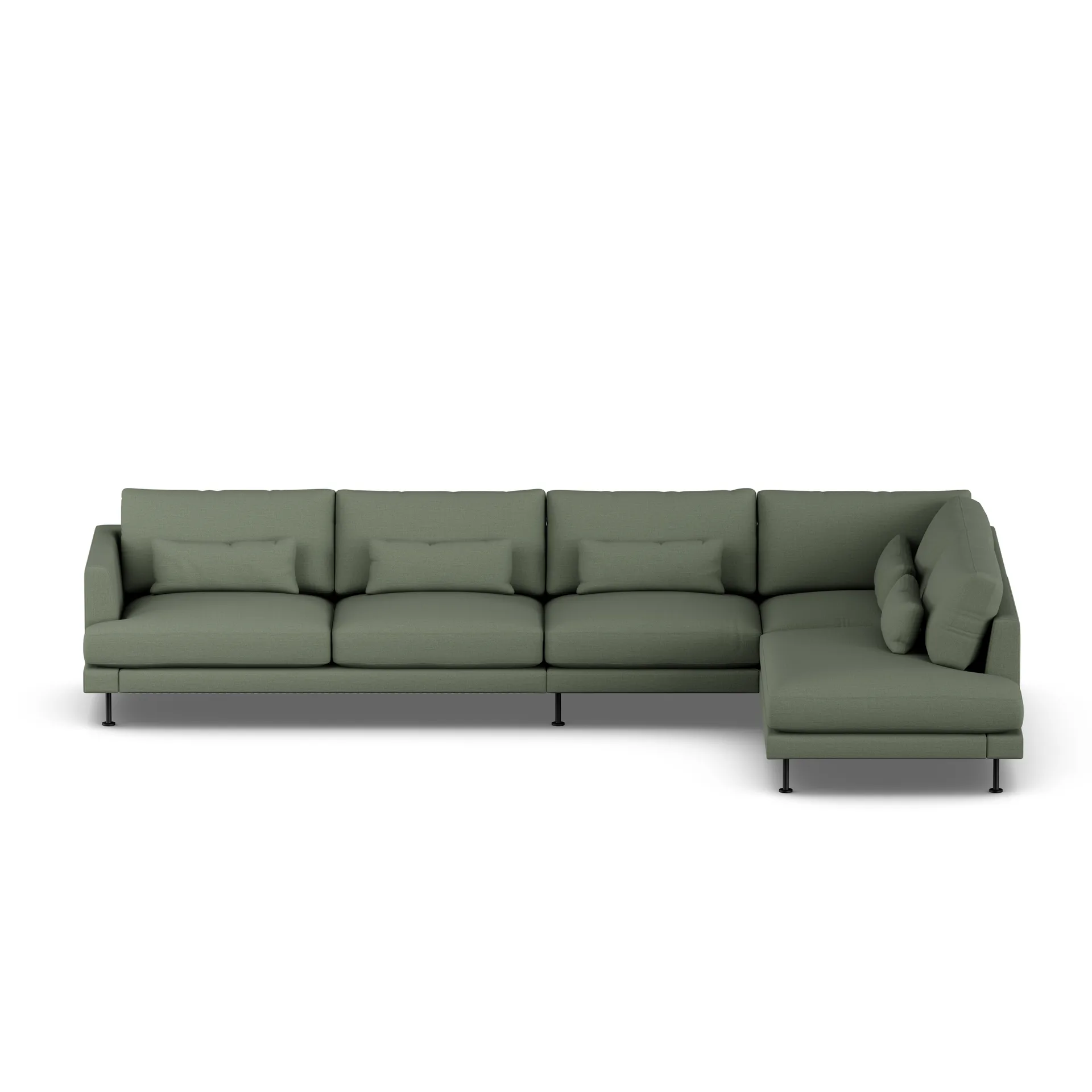 Bredhult sofa, Same Forest 6677-svart stål, 4-seters B1 1898