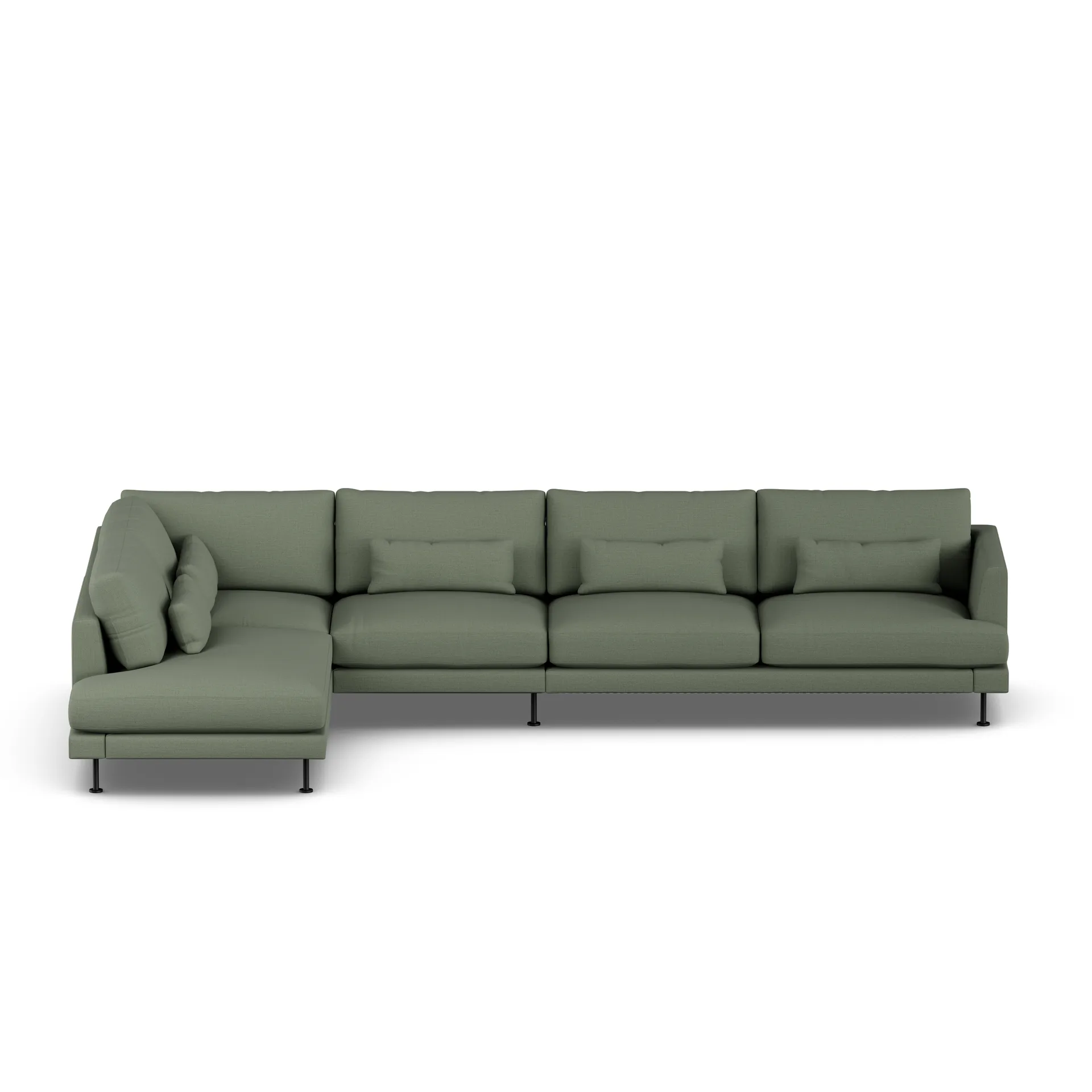 Bredhult sofa, Same Forest 6677-svart stål, 4-seters B2 1898