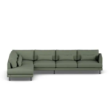 Bredhult sofa - Same Forest 6677-svart stål, 4-seters B2 - 1898