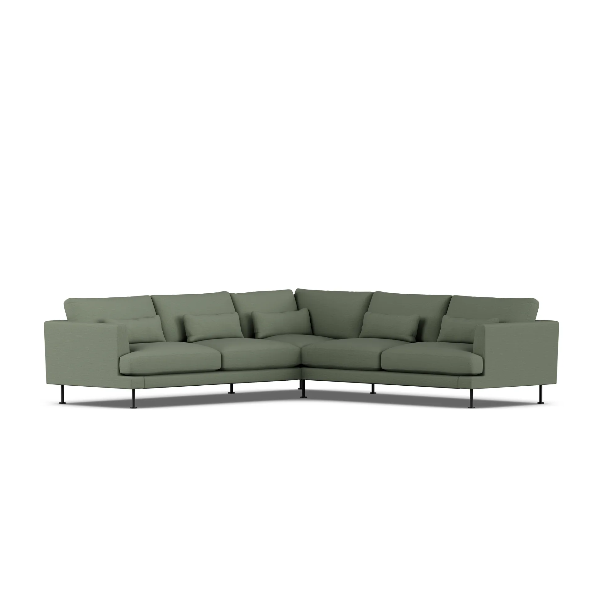 Bredhult sofa, Same Forest 6677-svart stål, hjørnesofa F 1898