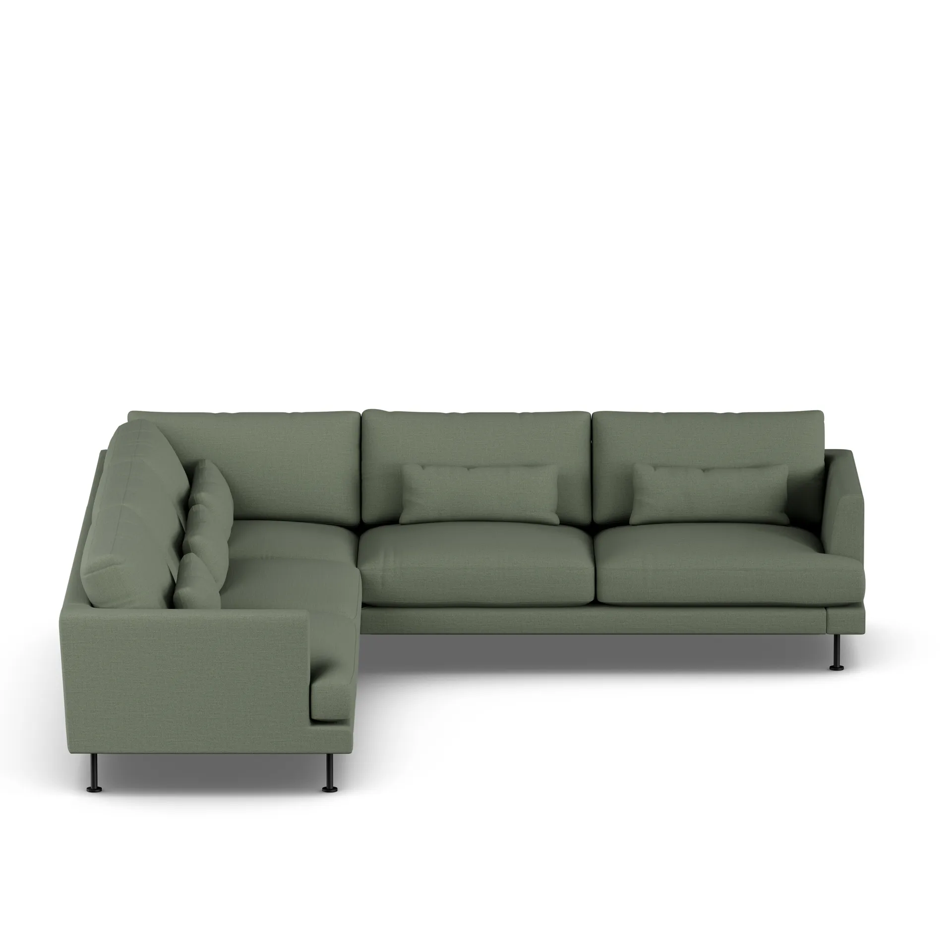 Bredhult sofa, Same Forest 6677-svart stål, hjørnesofa F 1898