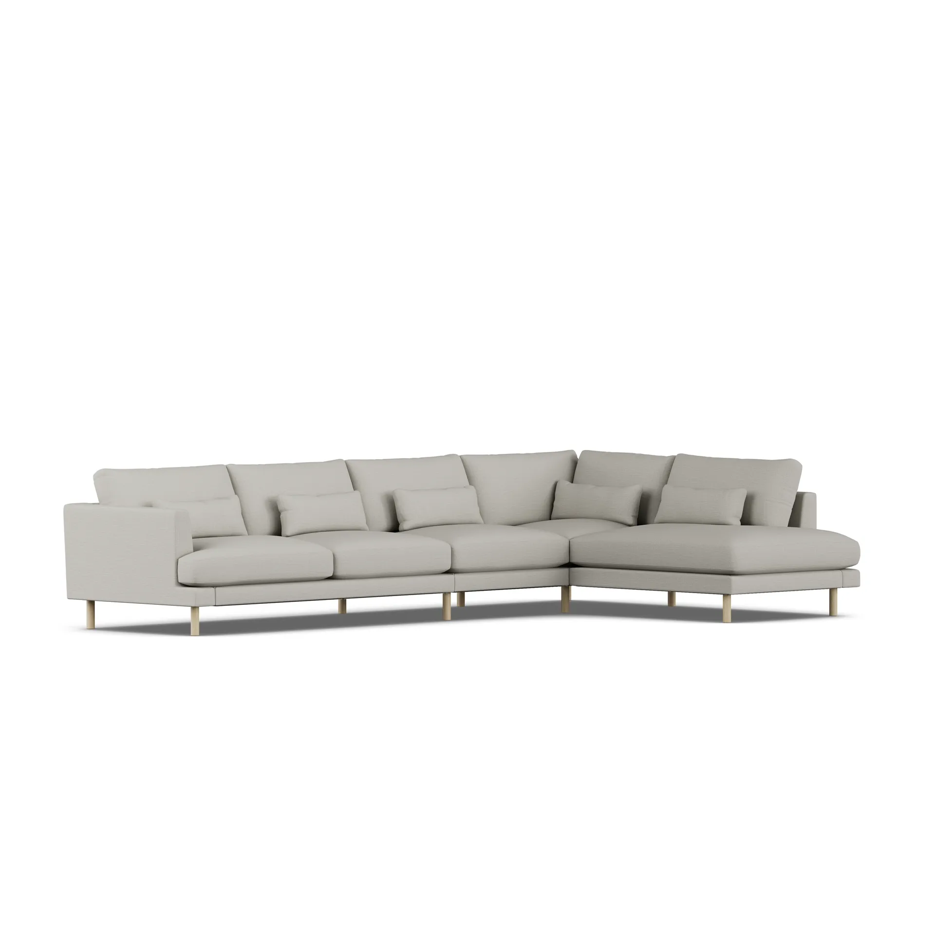 Bredhult sofa, Same Grey 6673-hvitoljet eik, 4-seters B1 1898