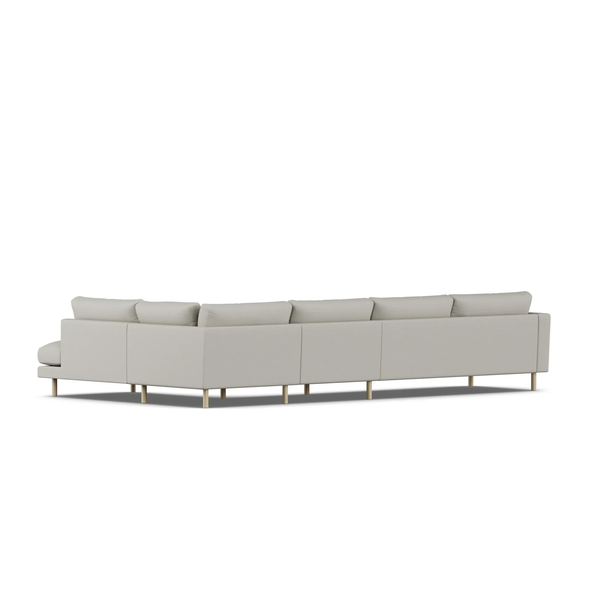 Bredhult sofa, Same Grey 6673-hvitoljet eik, 4-seters B1 1898