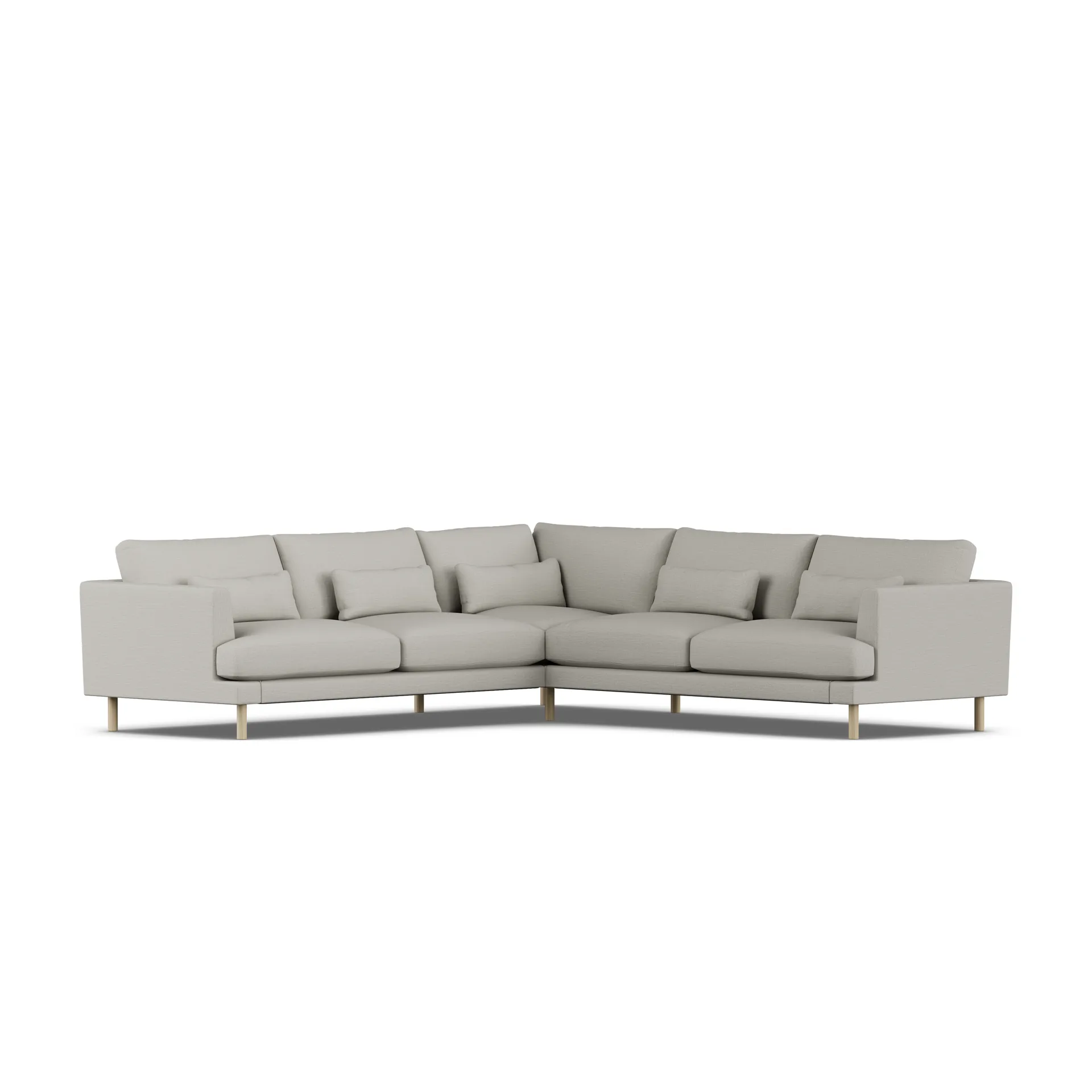 Bredhult sofa, Same Grey 6673-hvitoljet eik, hjørnesofa F 1898