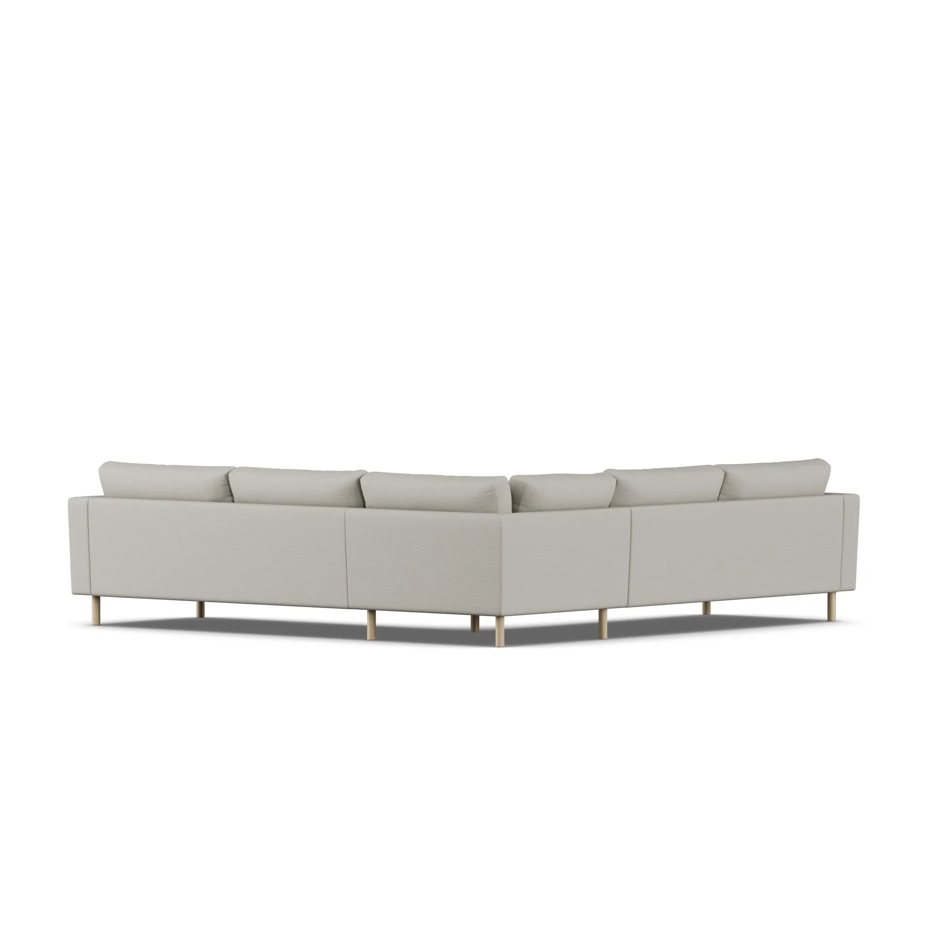 Bredhult sofa, Same Grey 6673-hvitoljet eik, hjørnesofa F 1898
