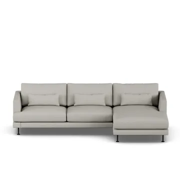 Bredhult sofa - Same Grey 6673-svart stål, 2,5-seters C1 - 1898