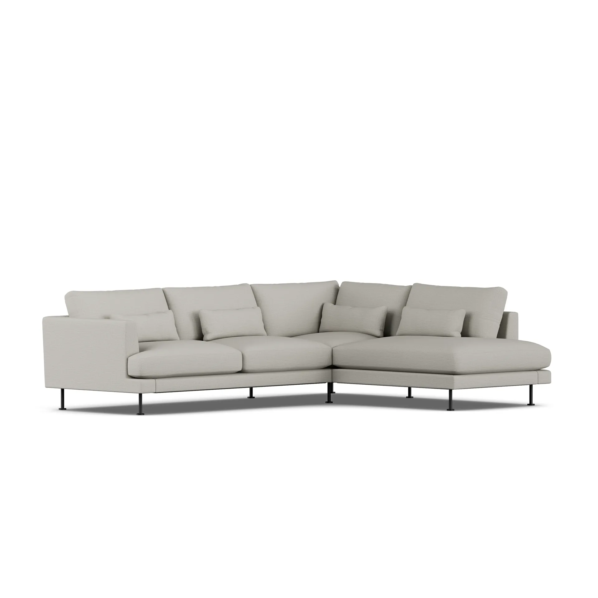 Bredhult sofa, Same Grey 6673-svart stål, 3-seters A1 1898