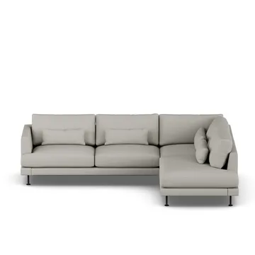 Bredhult sofa - Same Grey 6673-svart stål, 3-seters A1 - 1898