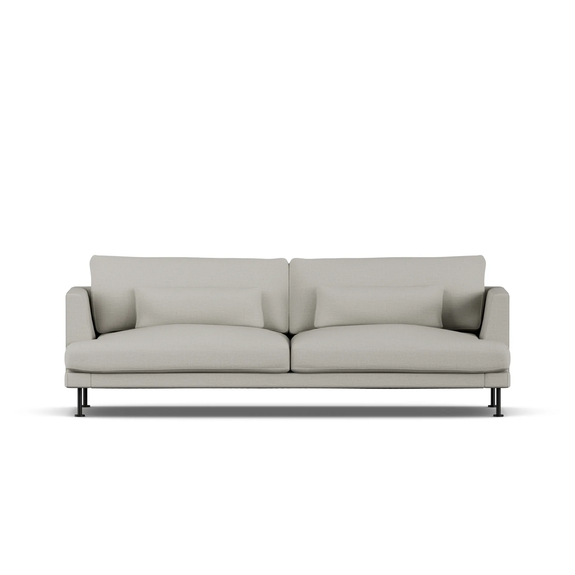 Bredhult sofa, Same Grey 6673-svart stål, 3-seters 1898