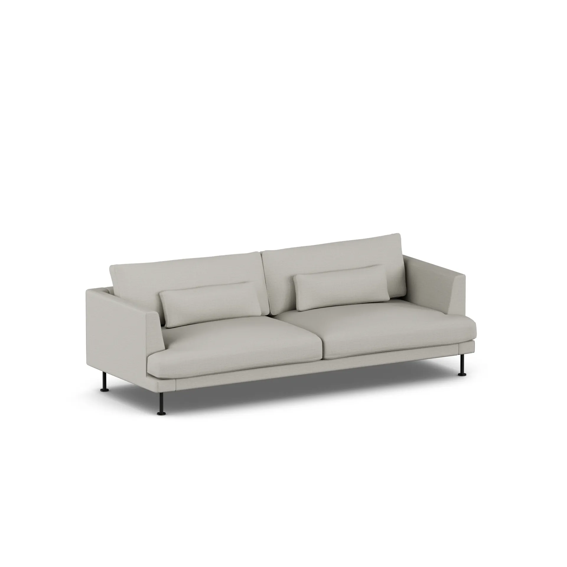 Bredhult sofa, Same Grey 6673-svart stål, 3-seters 1898