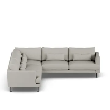 Bredhult sofa - Same Grey 6673-svart stål, hjørnesofa F - 1898