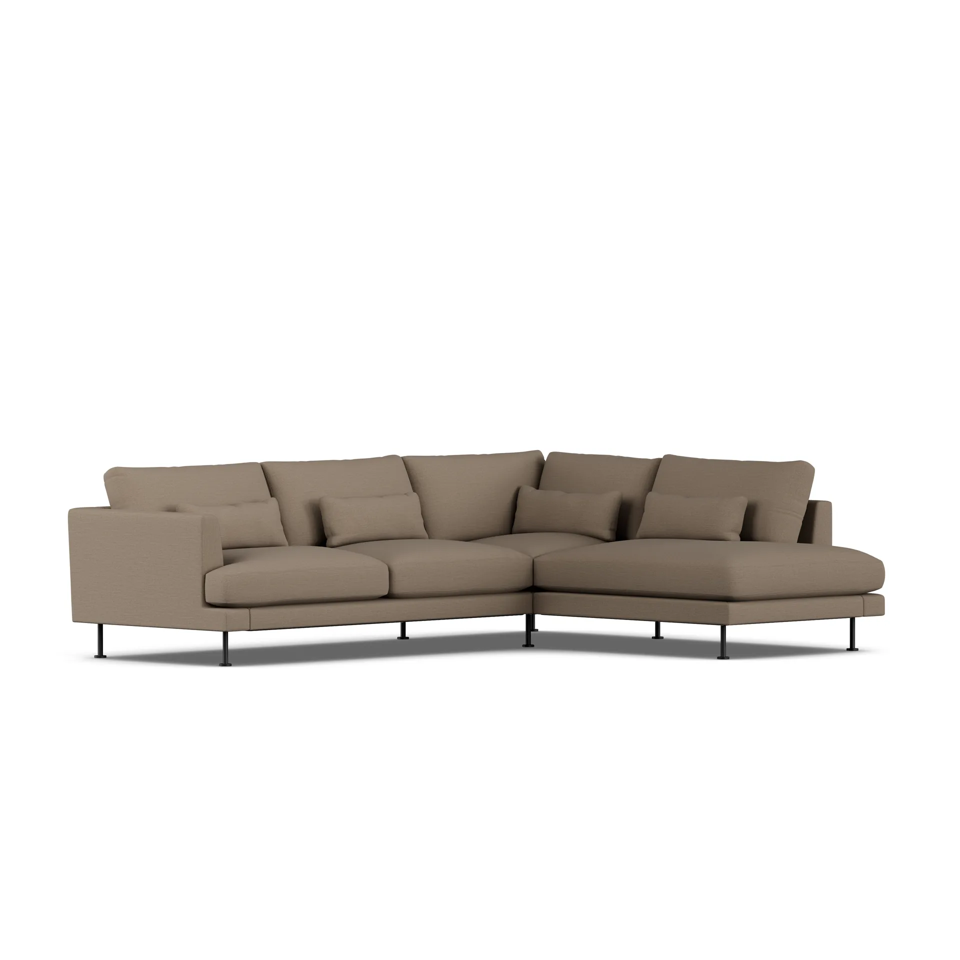 Bredhult sofa, Same Mole 6674-svart stål, 3-seters A1 1898