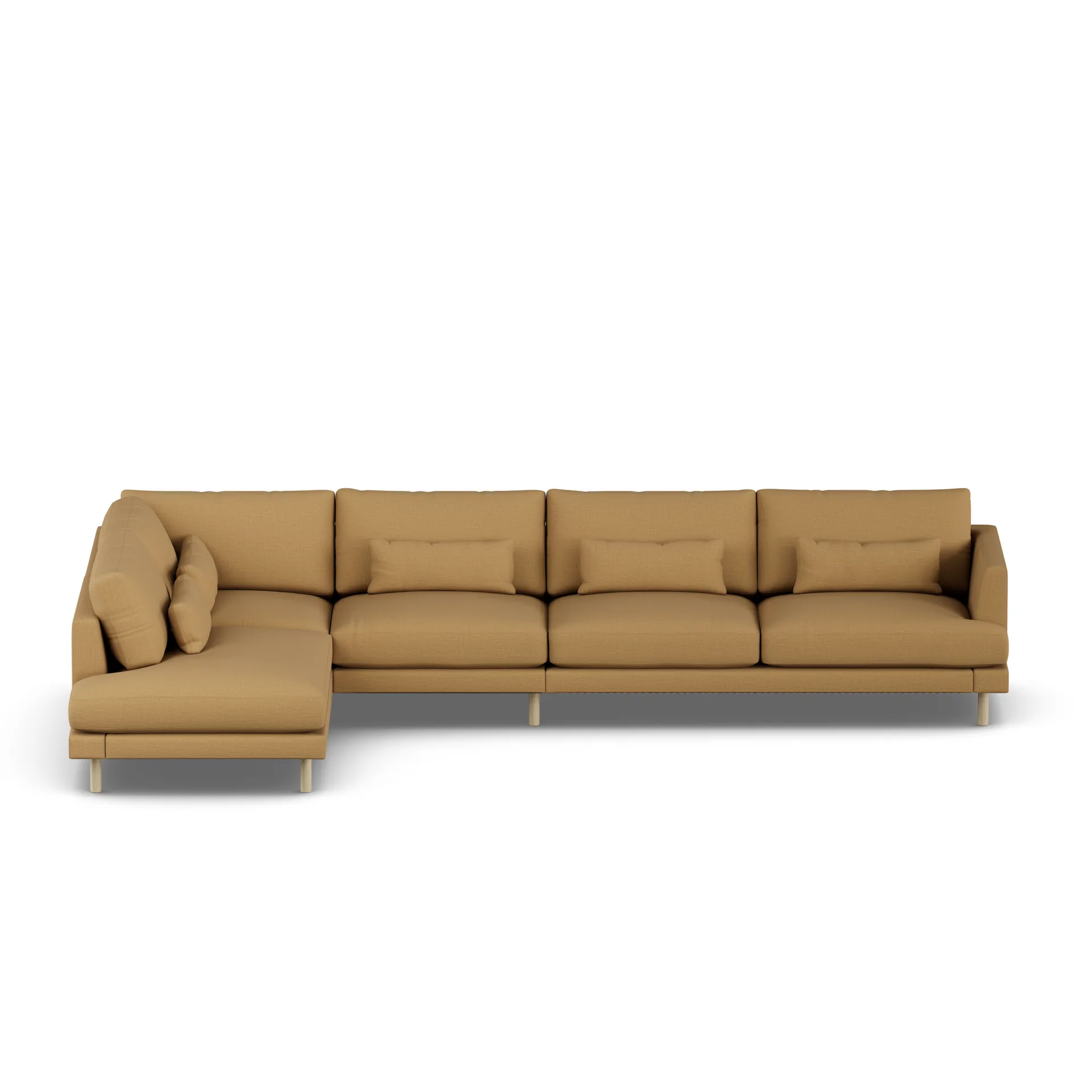 Bredhult sofa, Same Ochre 6676-hvitoljet eik, 4-seters B2 1898