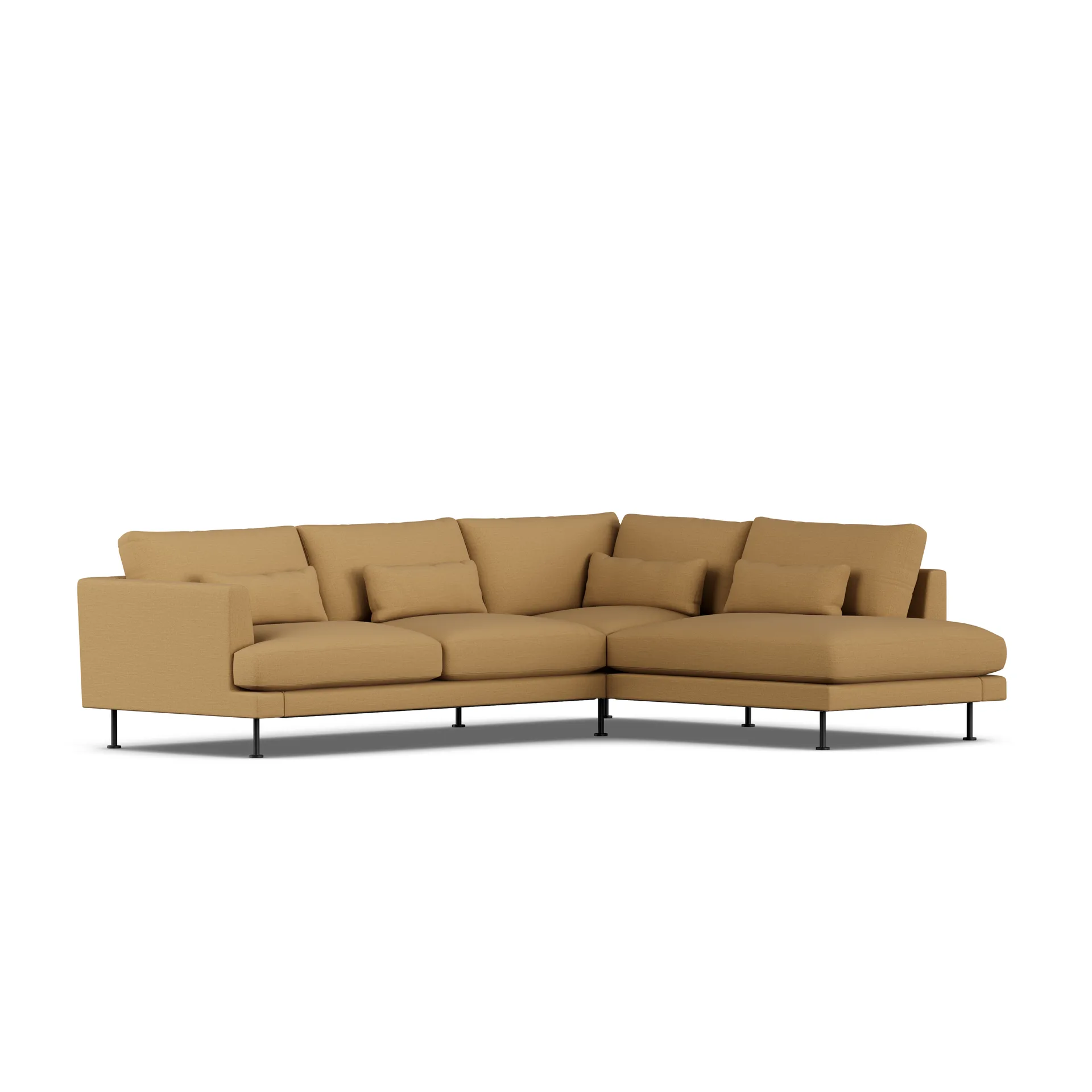 Bredhult sofa, Same Ochre 6676-svart stål, 3-seters A1 1898