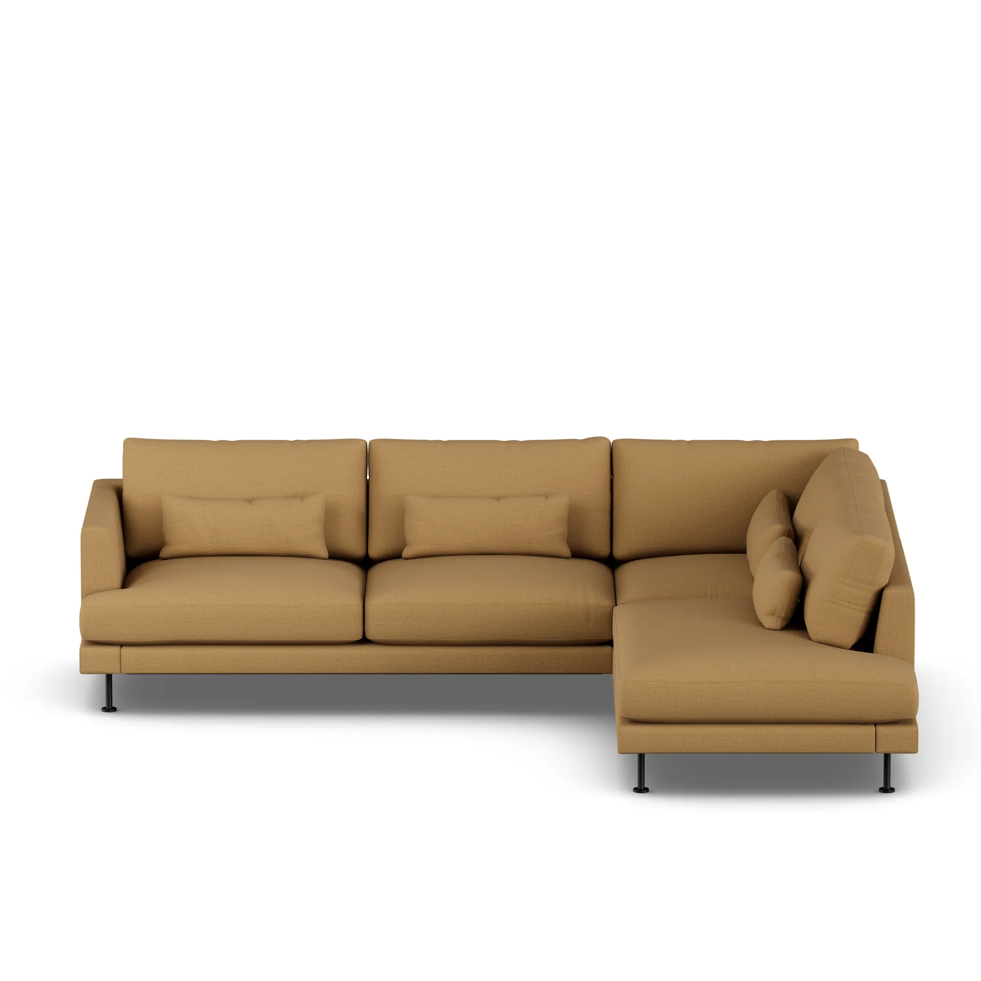 Bredhult sofa, Same Ochre 6676-svart stål, 3-seters A1 1898