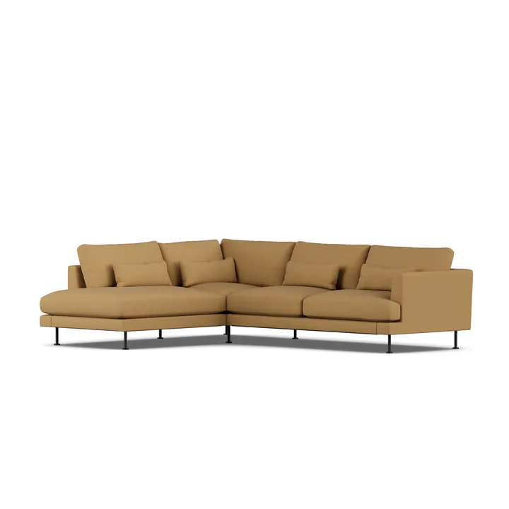 Bredhult sofa - Same Ochre 6676-svart stål, 3-seters A2 - 1898