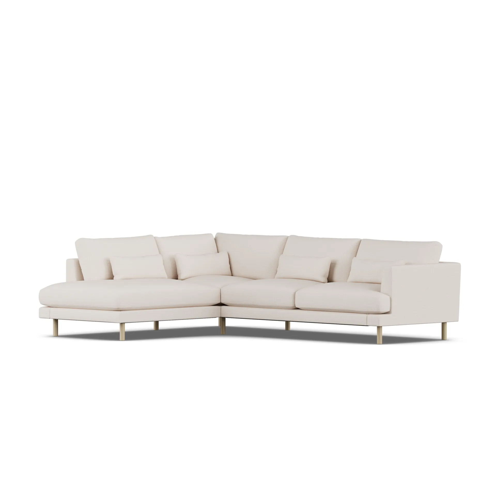 Bredhult sofa, Same Off White 6671-hvitoljet eik, 3-seters A2 1898