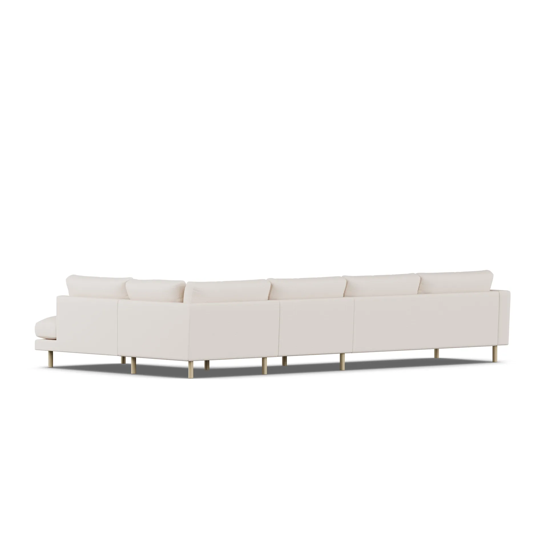 Bredhult sofa, Same Off White 6671-hvitoljet eik, 4-seters B1 1898