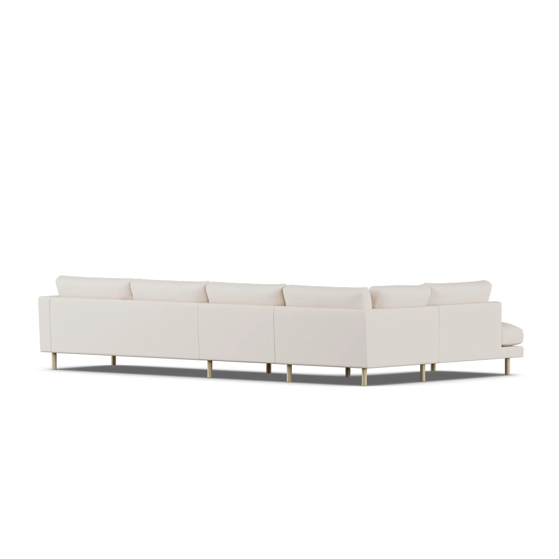 Bredhult sofa, Same Off White 6671-hvitoljet eik, 4-seters B2 1898