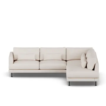 Bredhult sofa - Same Off White 6671-svart stål, 3-seters A1 - 1898