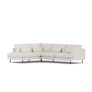 Bredhult sofa - Same Off White 6671-svart stål, 3-seters A2 - 1898