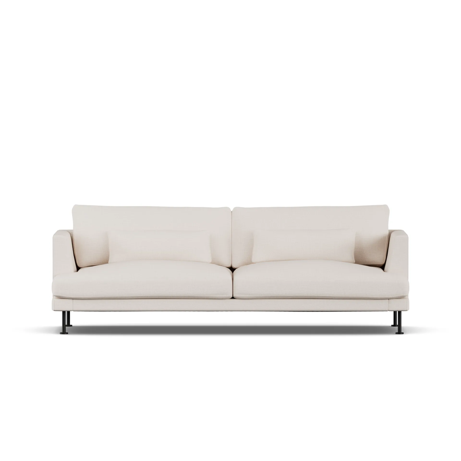Bredhult sofa, Same Off White 6671-svart stål, 3-seters 1898
