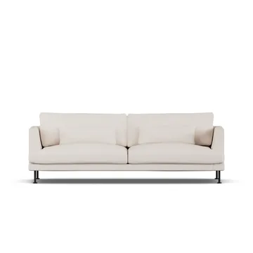 Bredhult sofa - Same Off White 6671-svart stål, 3-seters - 1898