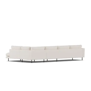 Bredhult sofa - Same Off White 6671-svart stål, 4-seters B1 - 1898